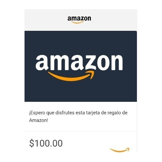 Tarjeta Amazon Gift Card 100 Dólares Usa - Código Original