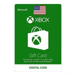 Tarjeta Xbox Live Gift Card Microsoft Código Digital 50