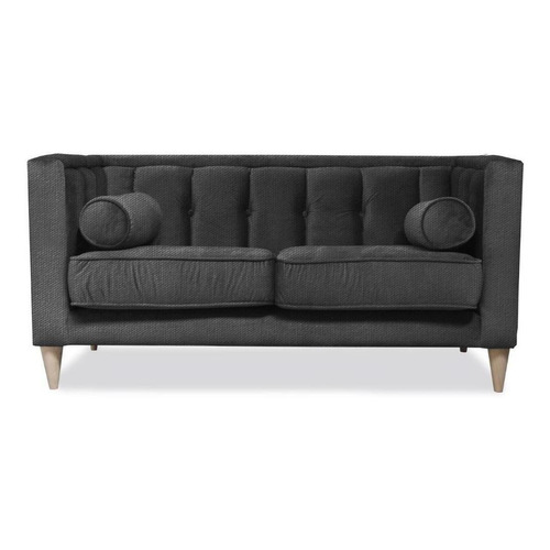 Love Seat Poole Sofamatch, Tela Quantum, Patas Natural Color Graphite