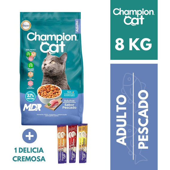 Alimento Champion Cat Adulto Pescado 8kg | Mdr