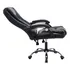 Silla De Escritorio Ergonómica Reclinable Premium De Cuero Negro Eco Cuero