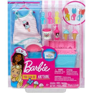 Pacote Acessórios Barbie Cozinhar E Assar Tema Sorvete Top