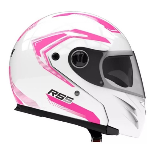 Casco para moto modular Hawk RS5 Vector  fucsia mate talle S 