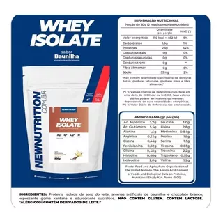 Whey Protein Isolado 900g New Nutrition Sabor Baunilha