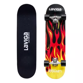 Patineta Tabla Juvenil Diseño Fuego Fame Skateboard