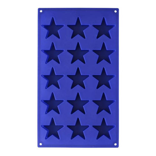 Molde Premium Para Bombones Y Gomitas - Estrellas Color Azul