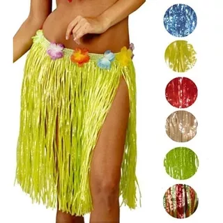 Pollera Hula Hawaiana Hawai Por Color Disfraz Verano