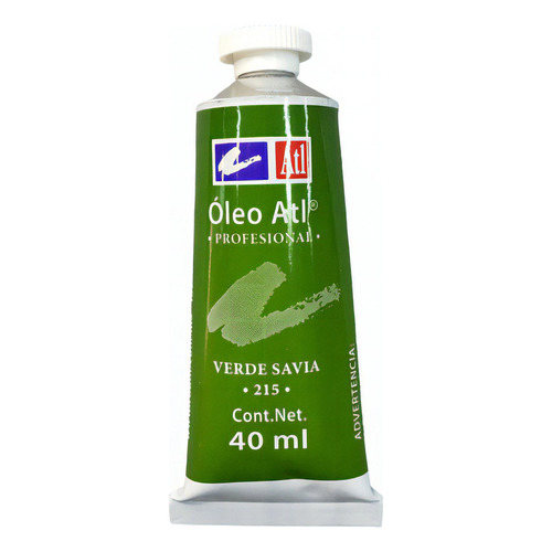 Oleo Atl T-14 Tubo De 40 Ml Color A Escoger Pintura Color del óleo 215 Verde Savia