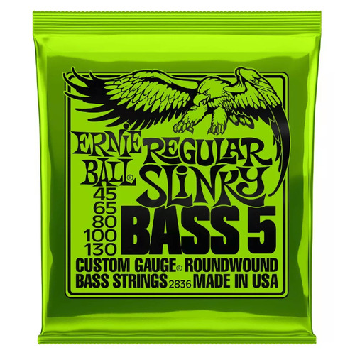 Ernie Ball 5 Cuerdas Para Bajo Regular Slinky 45-130 Eb2836