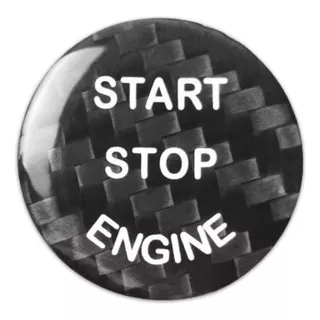 Botón Start-stop En Fibra De Carbono Para Bmw (modelo A)