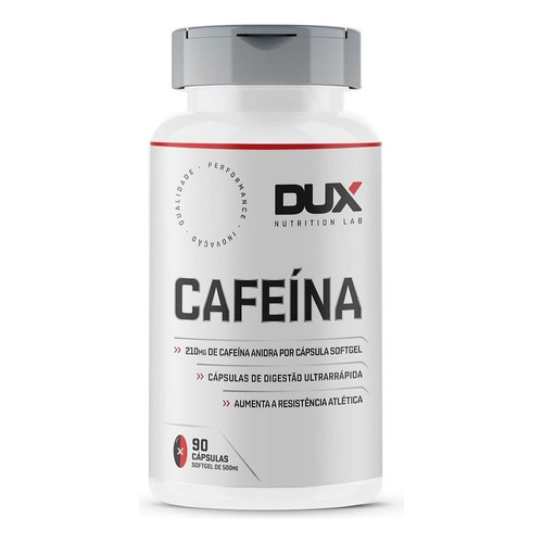 Cafeína - Paquete de 90 cápsulas sin sabor de Dux Nutrition