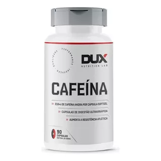 Cafeína - Paquete De 90 Cápsulas Sin Sabor De Dux Nutrition