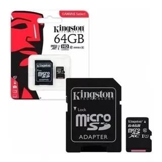 Tarjeta Micro Sd 64gb Kingston Canvas Select //chilehogar