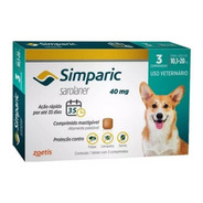 Promoção Simparic 40mg 10 A 20kg C/3 Comprimidos