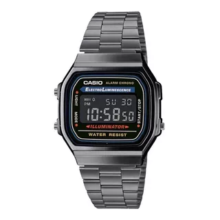 Reloj Casio A159w Edición Retro Vintage Gris Profundo