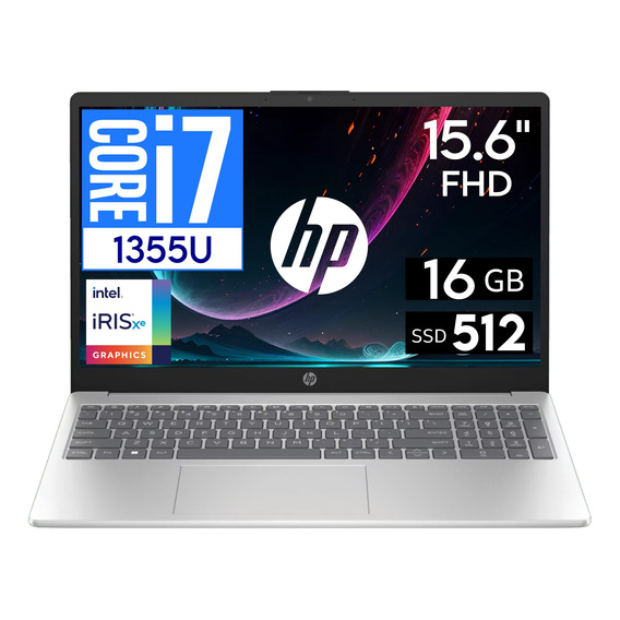 Laptop Hp 15 Core I7 1355u 16gb 512gb 15.6  Win 11 + Funda