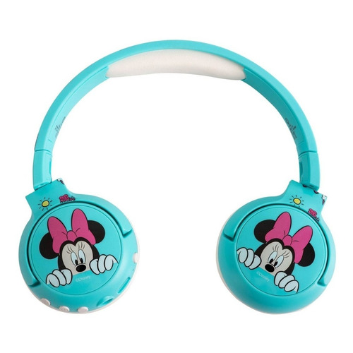 Audífonos Kalley K-DA1 Bluetooth On Ear Minnie Mouse Disney Azul Color Celeste