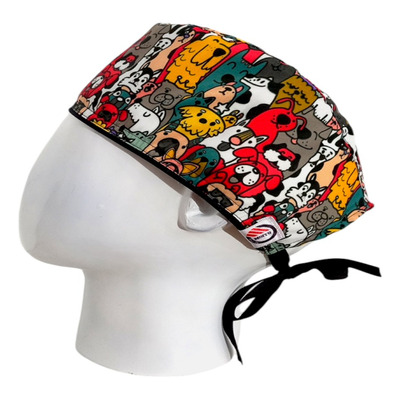 Gorro Quirúrgico Perros Coloridos Antifluido + Lanyard 