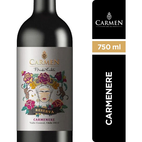 Vino Carmen Reserva Frida Kahlo Carmenere 750cc