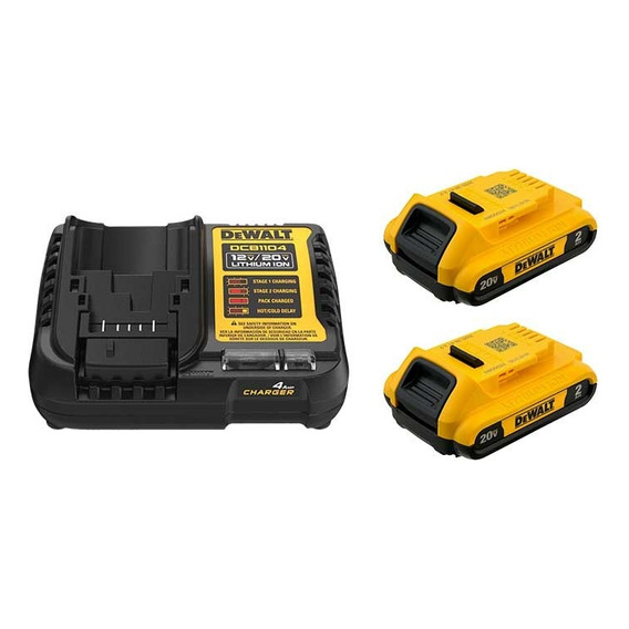 Kit De Taladro Percutor Atornillador 1/2  Dck2490d2 Dewalt Color Amarillo 20V