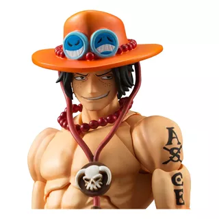 Boneco Portgas D. Ace Articulado Action Figure One Piece Com Acessórios