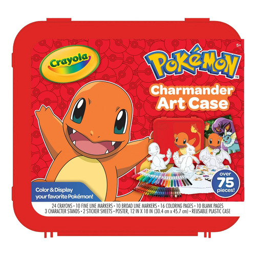 Set Colores Crayola Pokémon 75 Piezas Color Rojo