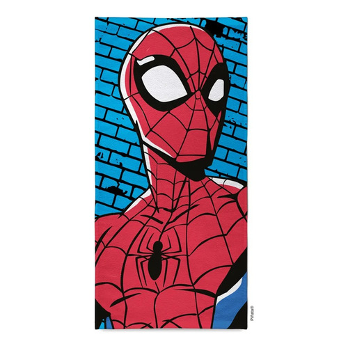 Toallon 70x130 Piñata Spiderman - Wall Color Azul