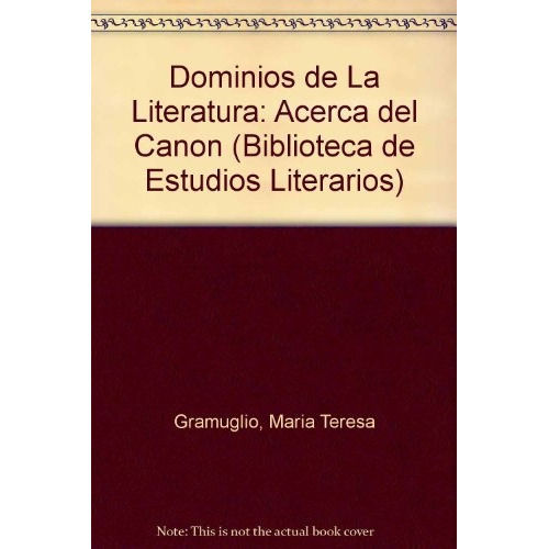 Dominios De La Literatura: Acerca Del Canon, De Sin . Editorial Losada, Edición 1 En Español