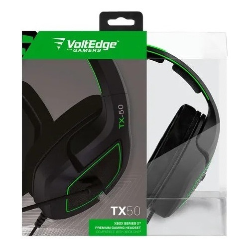 Audifonos Gamer Tx50 Voltedge Xbox One Y Series Color Verde