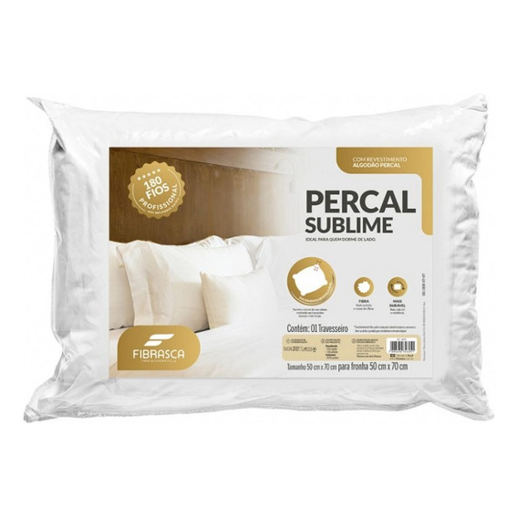 Almohada Percal Sublime Soporte Medio Algodon Fibra - Lcm