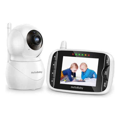 Hellobaby Monitor Con Cámara Y Audio Pant Ips Lcd Sin Wifi Color Blanco 110v