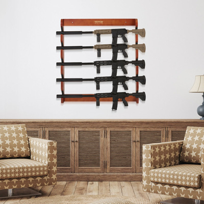 Soporte Rack Para Colgar Armas 5 Rifles Pared Msi