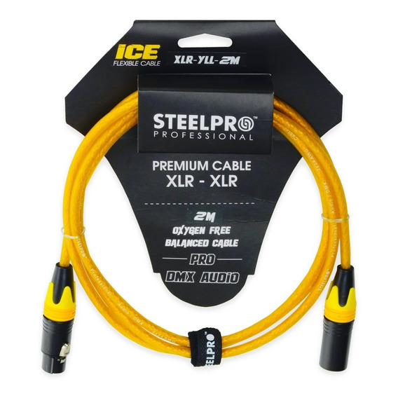 Cable Xlr 2m Balanceado Steelpro Xlr-yll-2m Plug-jack Profes