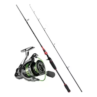 Caña Y Reel Frontal 6.000 Deukio Green 2,4 Mts