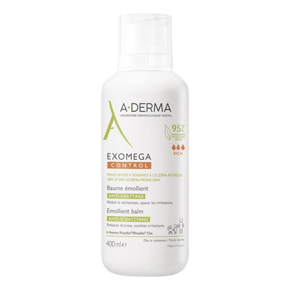  Aderma Exomega Control Balsamo Emoliente X 400 Ml Fragancia Neutro