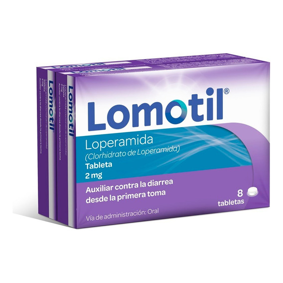 Pack X2 Cajas De Antidiarréico Lomotil 8 Tabletas De 2mg C/u