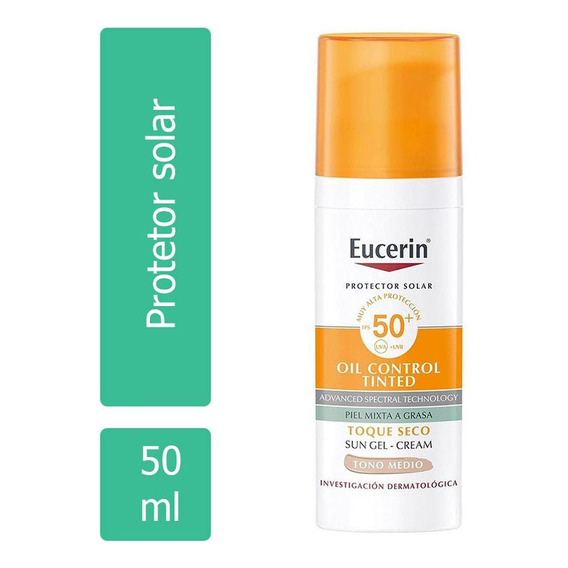 Eucerin Sun Facial Fps50 Oil Control Tono Medio 50 Ml.