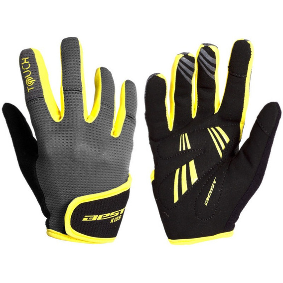 Guantes Largo Best Infantil Sb-05-3242 Gris/amarillo Talla 8