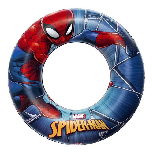 Flotador inflable circular para niños Bestway Spider-Man, 56 cm, color rojo
