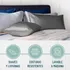 Funda Almohada Satin Saten Tipo Seda Set X2 Unids 100 O 76cm Color 100x50 Gris 100x50