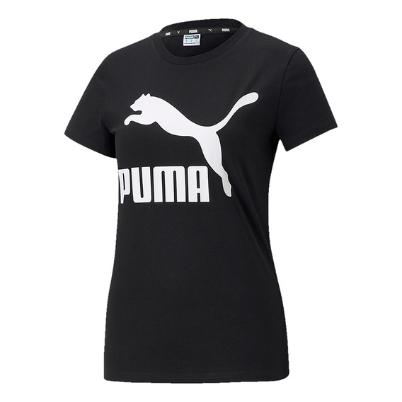 Camiseta Puma Classics Logo Tee W  Mujer - Negro