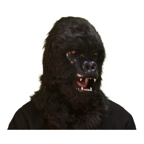 Mascara Gorila / Simio King Kong Con Movimiento! - Se Mueve Color Negro Edad máxima recomendada 99 años