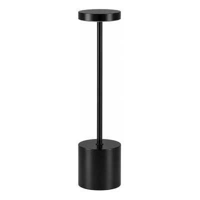 Lampara Velador Tactil Negro Cct Deco Moderno Luz Desing Negro
