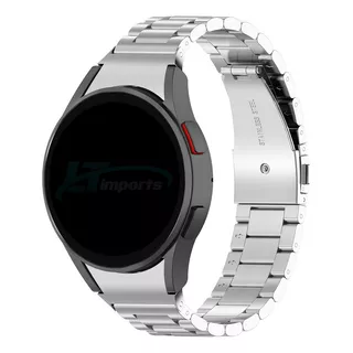 Pulseira Metal 3 Elos Prata Para Samsung Watch 6 Classic Largura 20 Mm