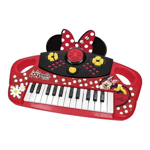 Organo Electronico 24 Teclas Disney Minnie 5259 Nikko Chicos Color Rojo