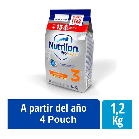 Leche Nutrilon 3 En Polvo Profutura Pouch 1,2 Kg X 4 Un