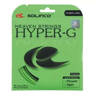 Cuerda De Raqueta De 12.2m Solinco Hyper-g Calibre 1.25 Mm Verde