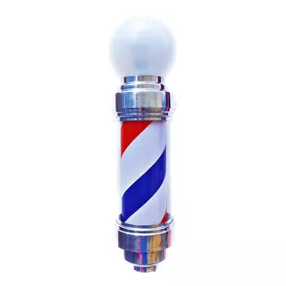 Barber Pole Giratório 60cm Estilo Americano Voltagem Bivolt