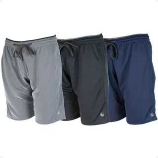 3 Bermuda Shorts Masculino Dry Fit Academia Esporte 2 Bolsos