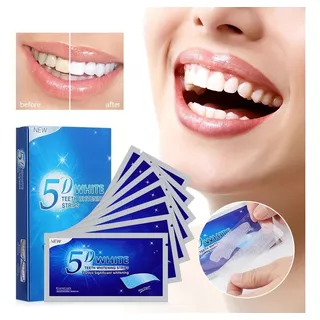 Tira De Gel Blanqueador Dental 5d White X7 Pares Banditas